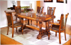 Teakwood Dining Table with Lacquer Finish & 6 Chairs